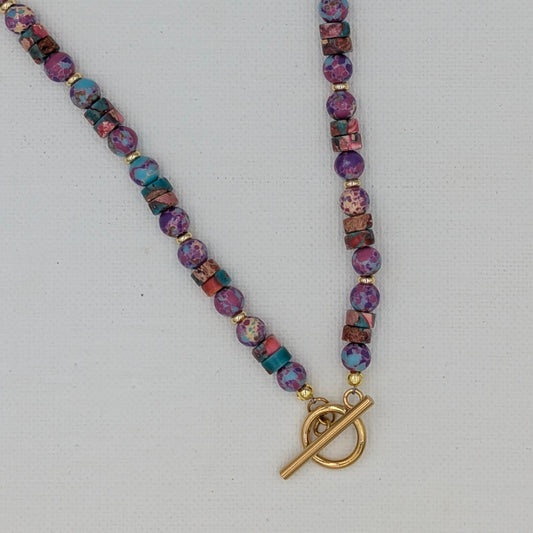 CELESTE Gemstone Necklace in Supernova Purple