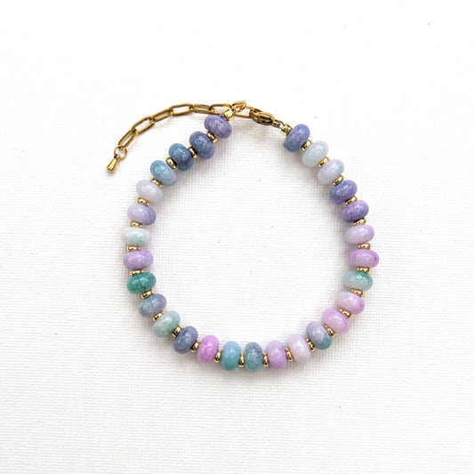 NOVA Pastel Bracelet with 18k Gold-Plated Toggle