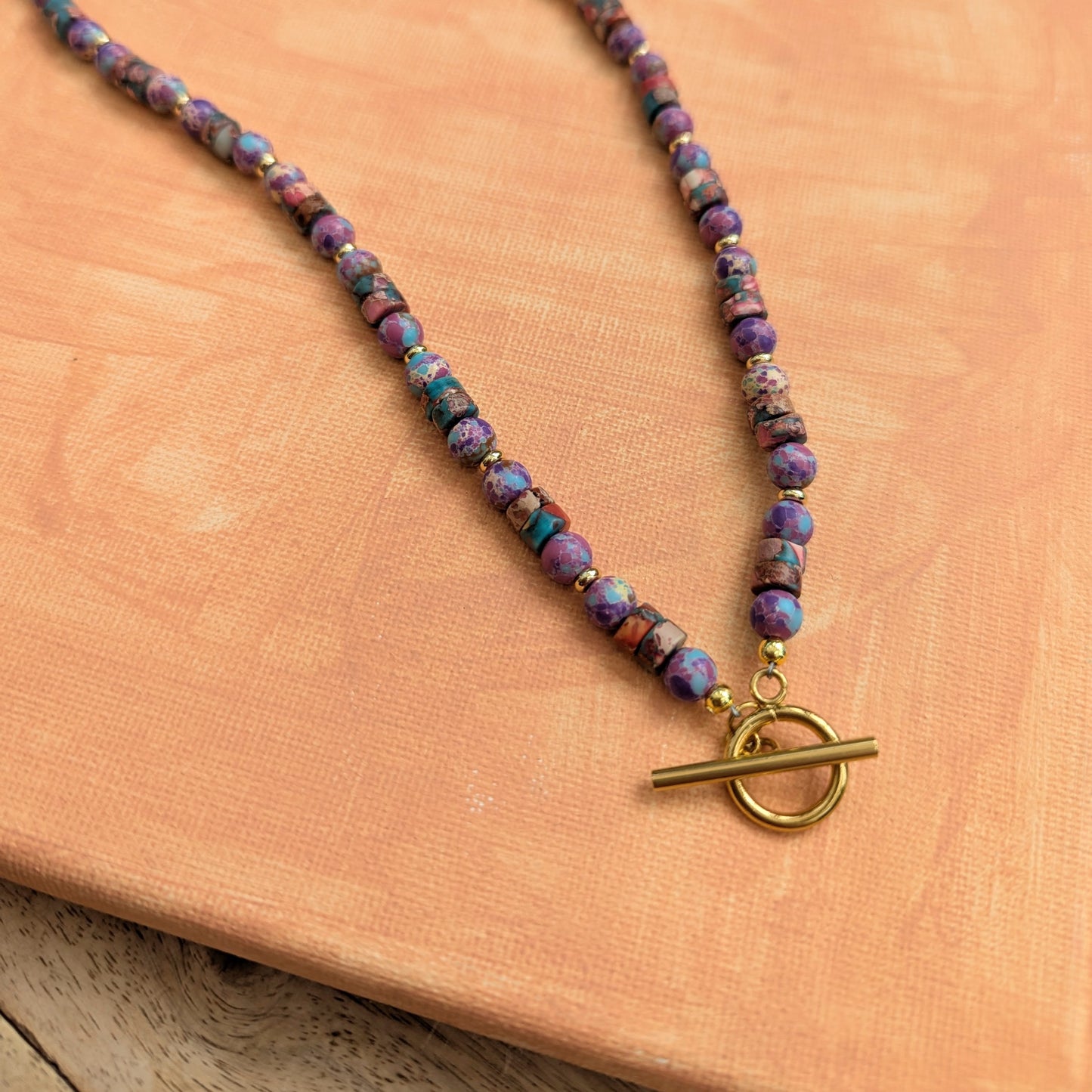 CELESTE Gemstone Necklace in Supernova Purple