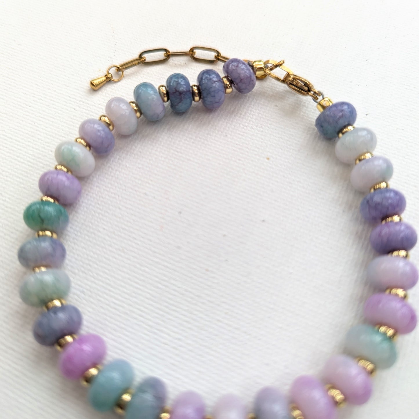NOVA Pastel Bracelet with 18k Gold-Plated Toggle