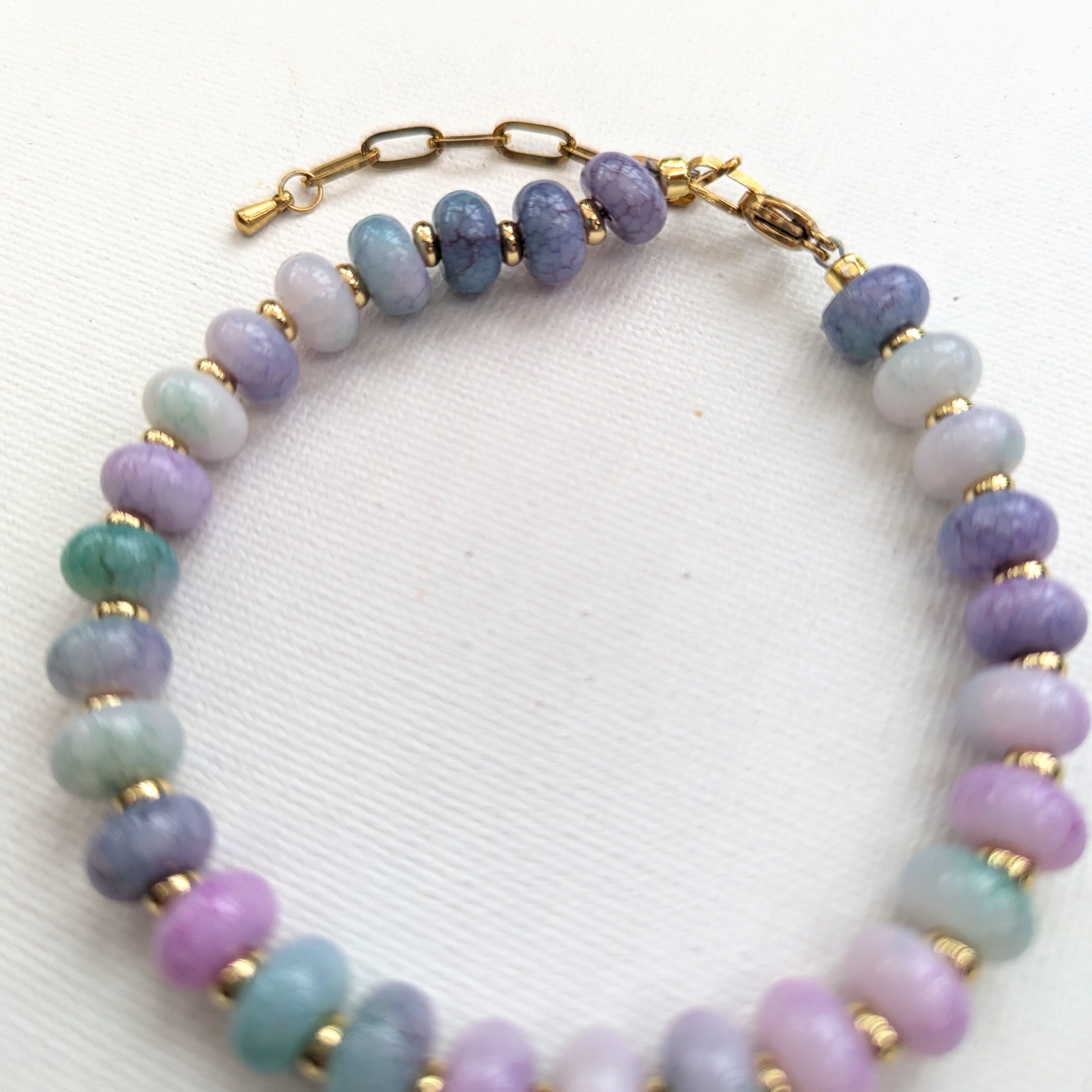 NOVA Pastel Bracelet with 18k Gold-Plated Toggle