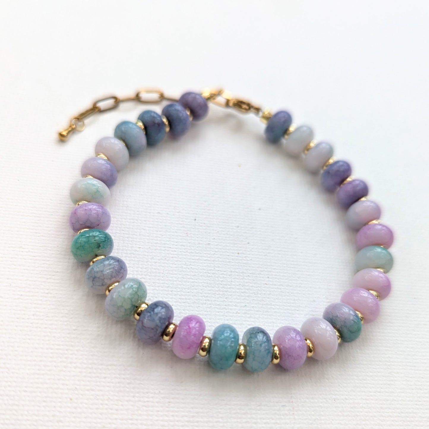 NOVA Pastel Bracelet with 18k Gold-Plated Toggle