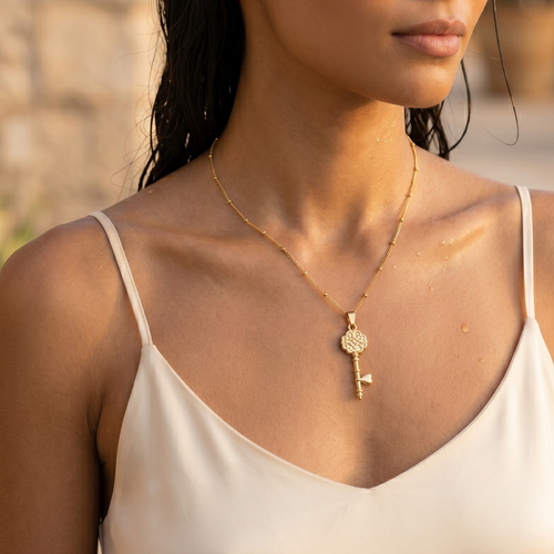 ALICE Waterproof Key Necklace 18k Gold