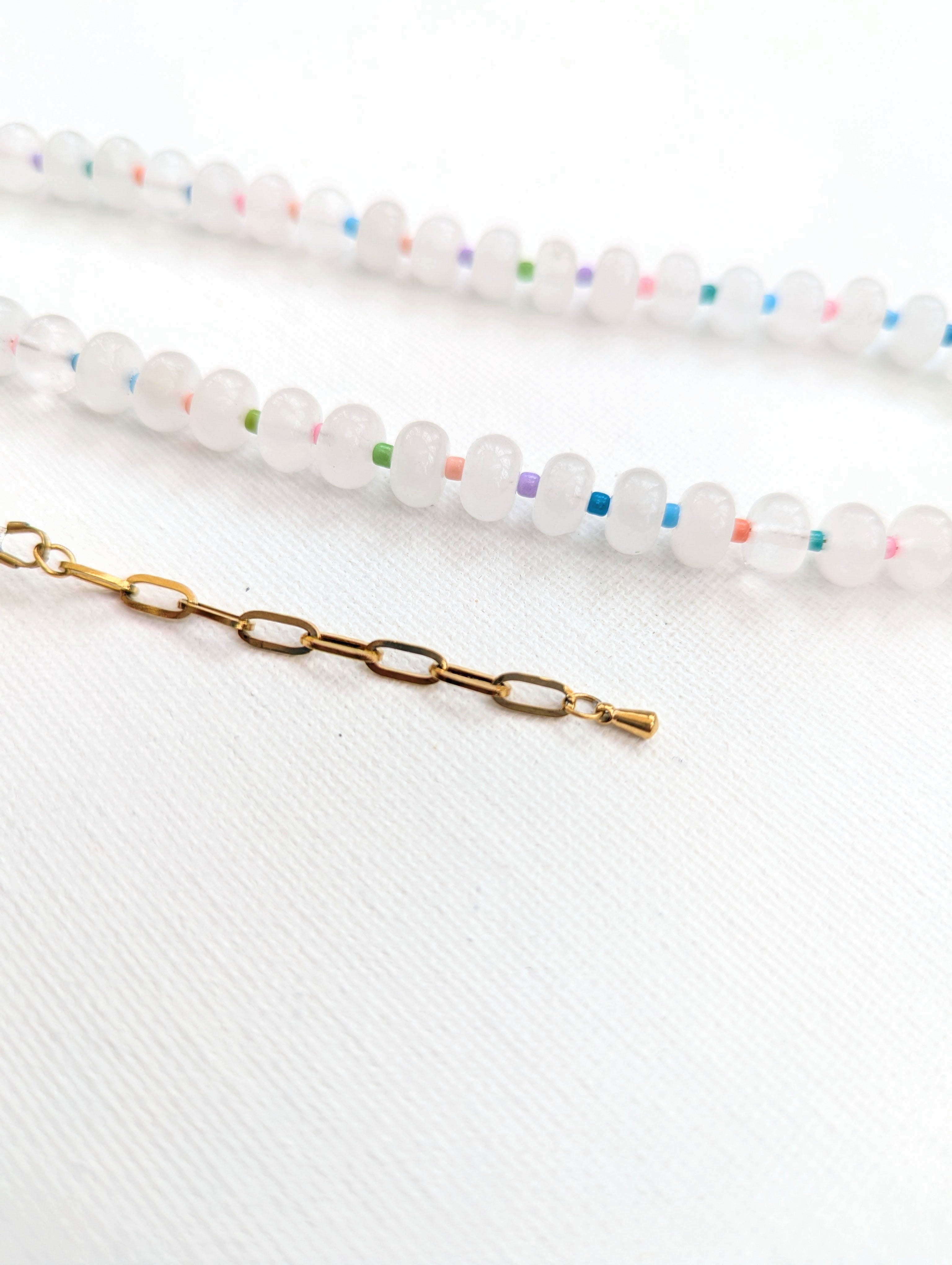 JOY Chunky Rainbow Gemstone Necklace