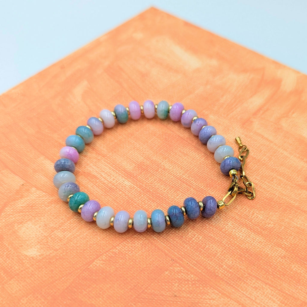 NOVA Pastel Bracelet with 18k Gold-Plated Toggle