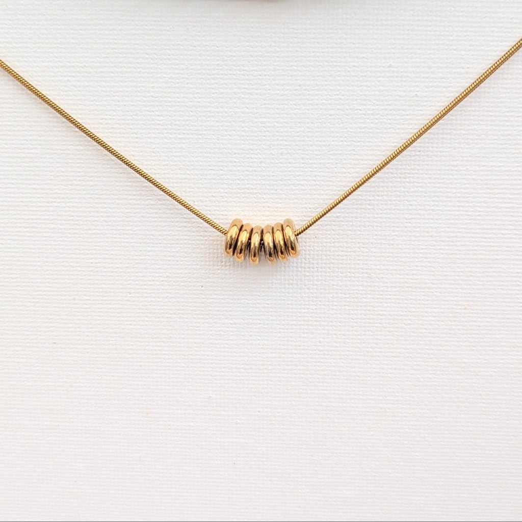 ODYSSEY Waterproof Gold Necklace with Six Discs