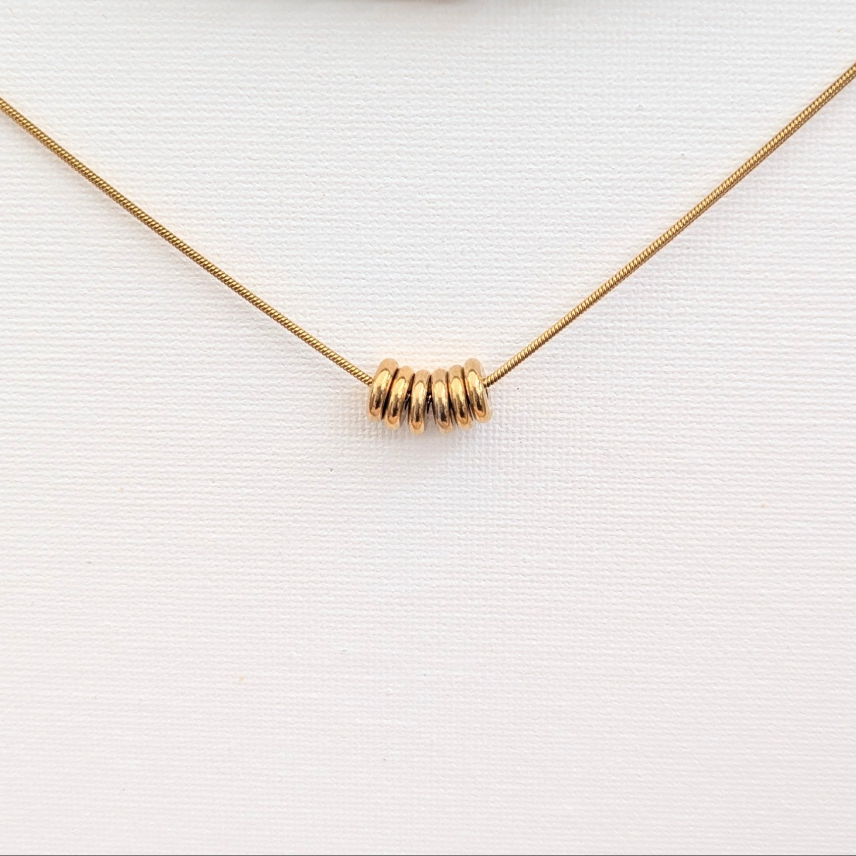 ODYSSEY Waterproof Gold Necklace with Six Discs