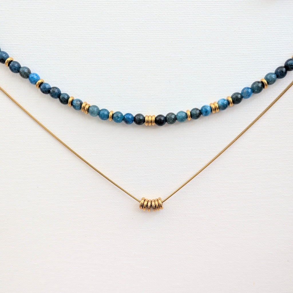 ODYSSEY Blue and 18k Gold Gemstone Necklace