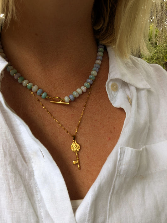ALICE 18k Gold Satellite Chain with Filigree Key